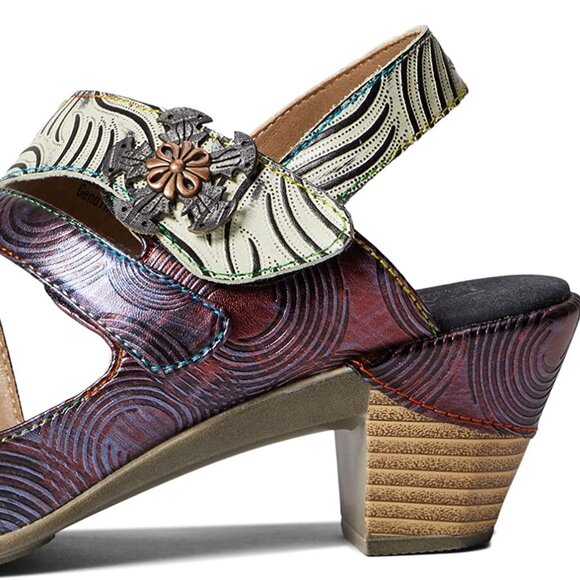 NEW L'Artiste Purple of SPRING STEP Heels for Women adjustable Modern sandal - Picture 8 of 9
